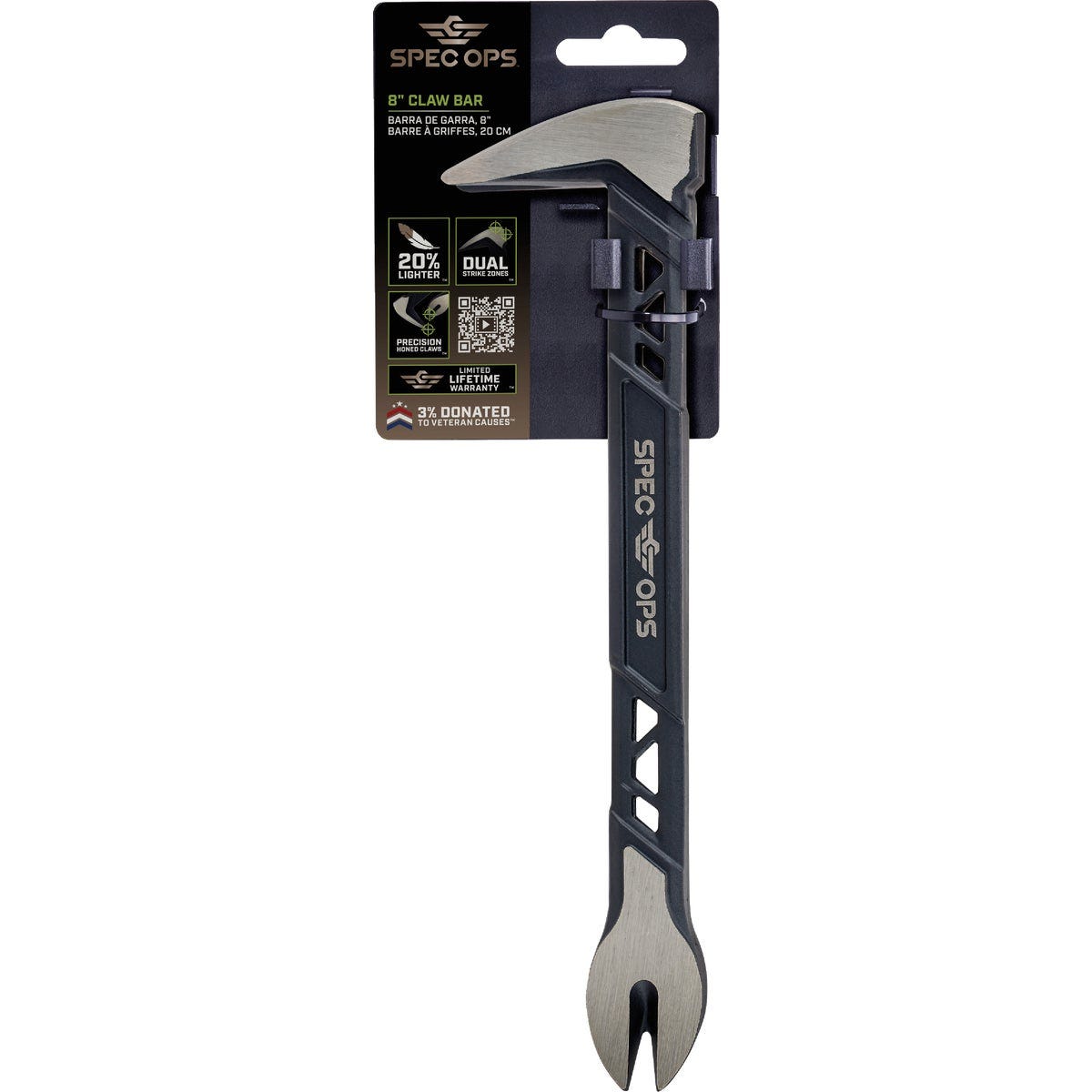 Spec Ops 8 In. High-Carbon Steel Cats Paw Pry Bar Nail Puller - photo 2 Spec Ops 8 In. High-Carbon Steel Cats Paw Pry Bar Nail Puller - photo 2
