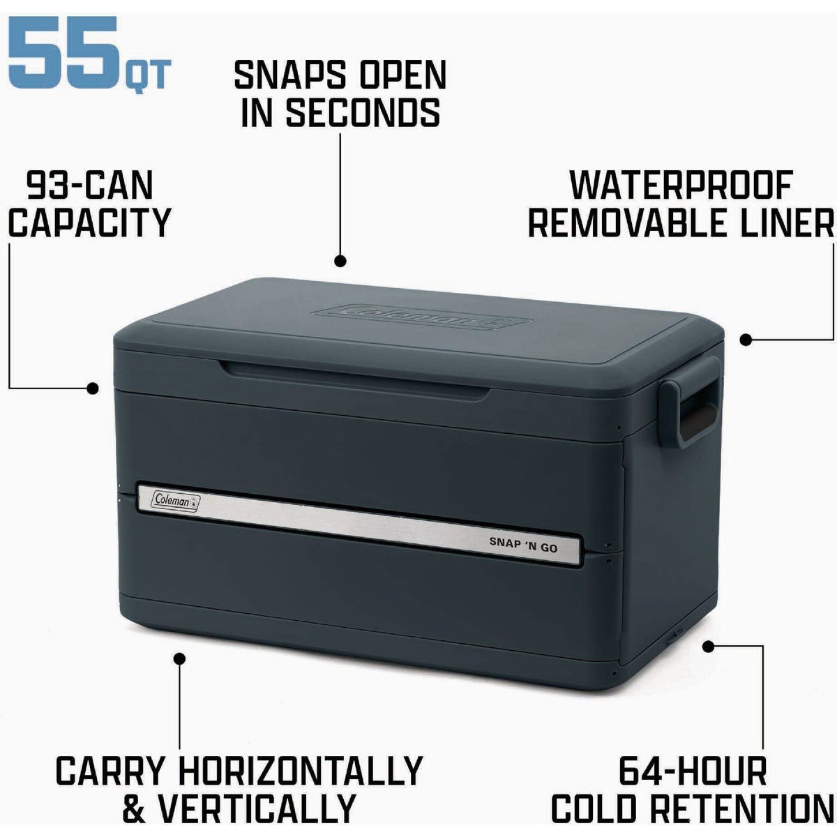 coleman Coleman Snap 'N Go 55 Qt. Collapsible Hard Cooler, Mussel | Do it Best