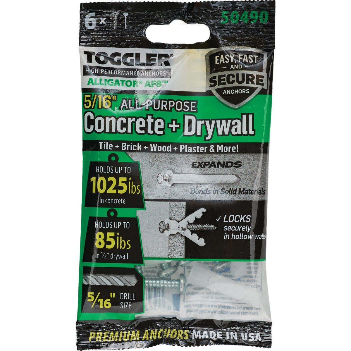 Toggler Alligator #12 x 1-3/4 In. Concrete & Drywall Anchors (6-Count) - photo 2 Toggler Alligator #12 x 1-3/4 In. Concrete & Drywall Anchors (6-Count) - photo 2