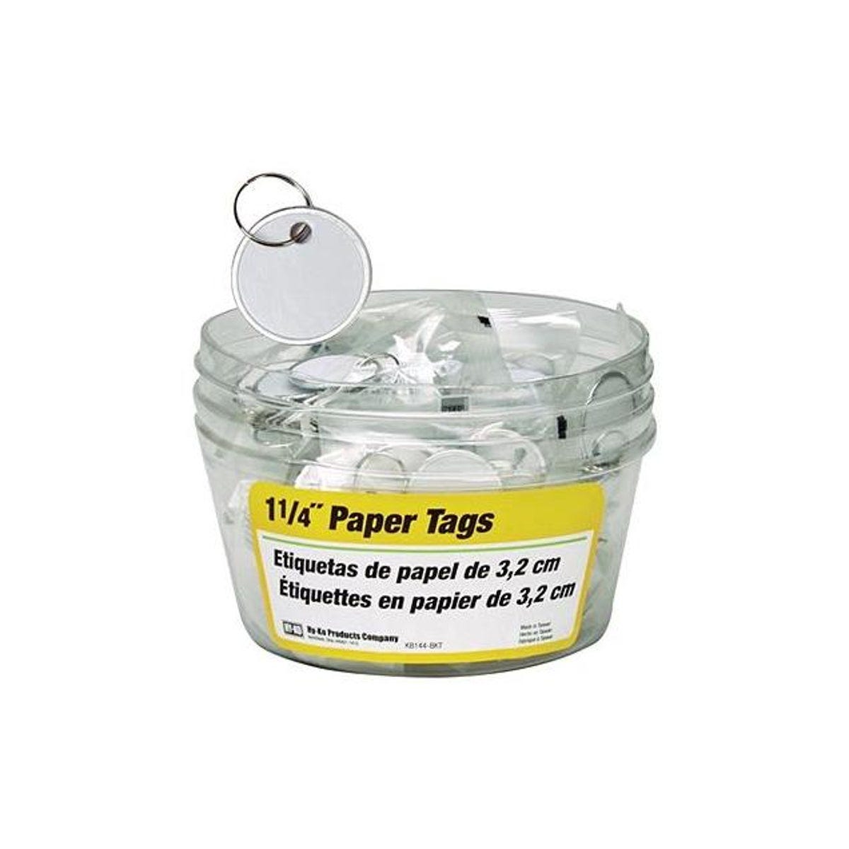 Hy-Ko Paper Tag with Split Ring (5-Pack, 25-Piece Bucket)