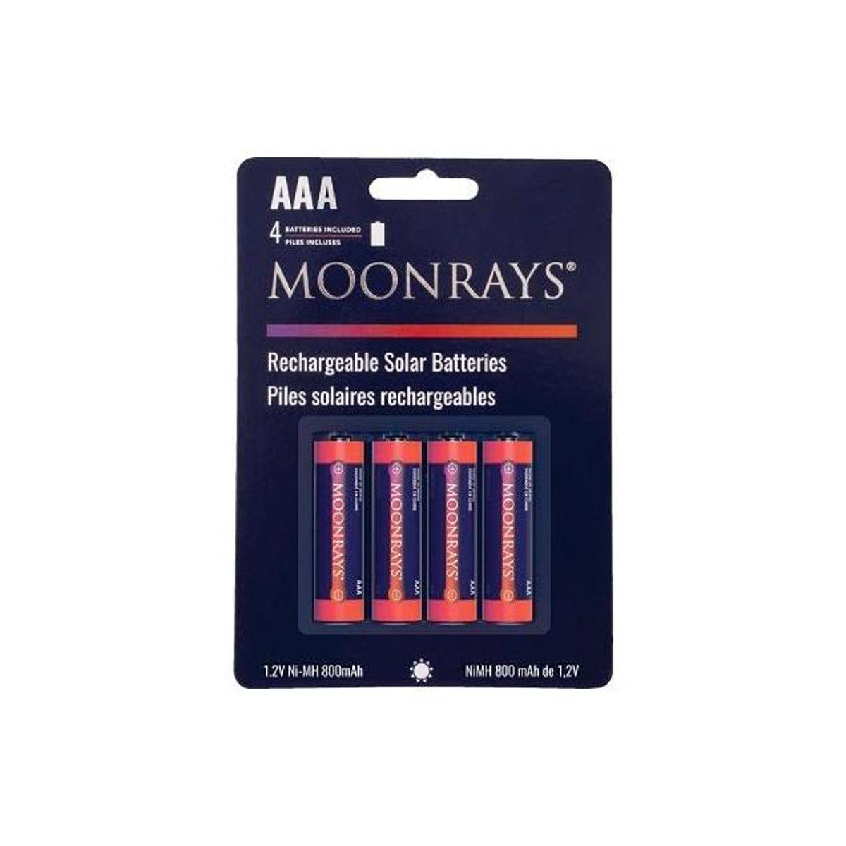 Moonrays AAA 800 mAh Rechargeable Solar Light Battery (4-Pack) Moonrays AAA 800 mAh Rechargeable Solar Light Battery (4-Pack)