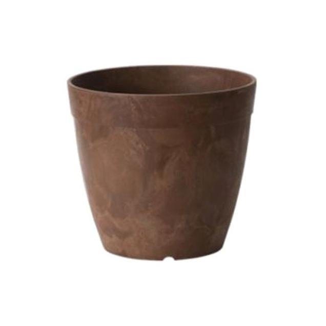 Novelty 10 In. Round Rust Plastic ArtStone Dolce Water-Minder Planter Novelty 10 In. Round Rust Plastic ArtStone Dolce Water-Minder Planter