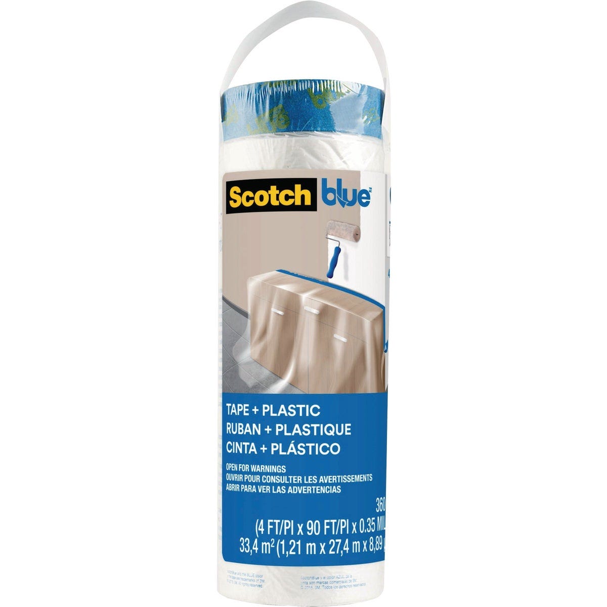 Scotch Blue 48 In. x 30 Yd. Pre-taped Painter's Tape and Plastic Scotch Blue 48 In. x 30 Yd. Pre-taped Painter's Tape and Plastic