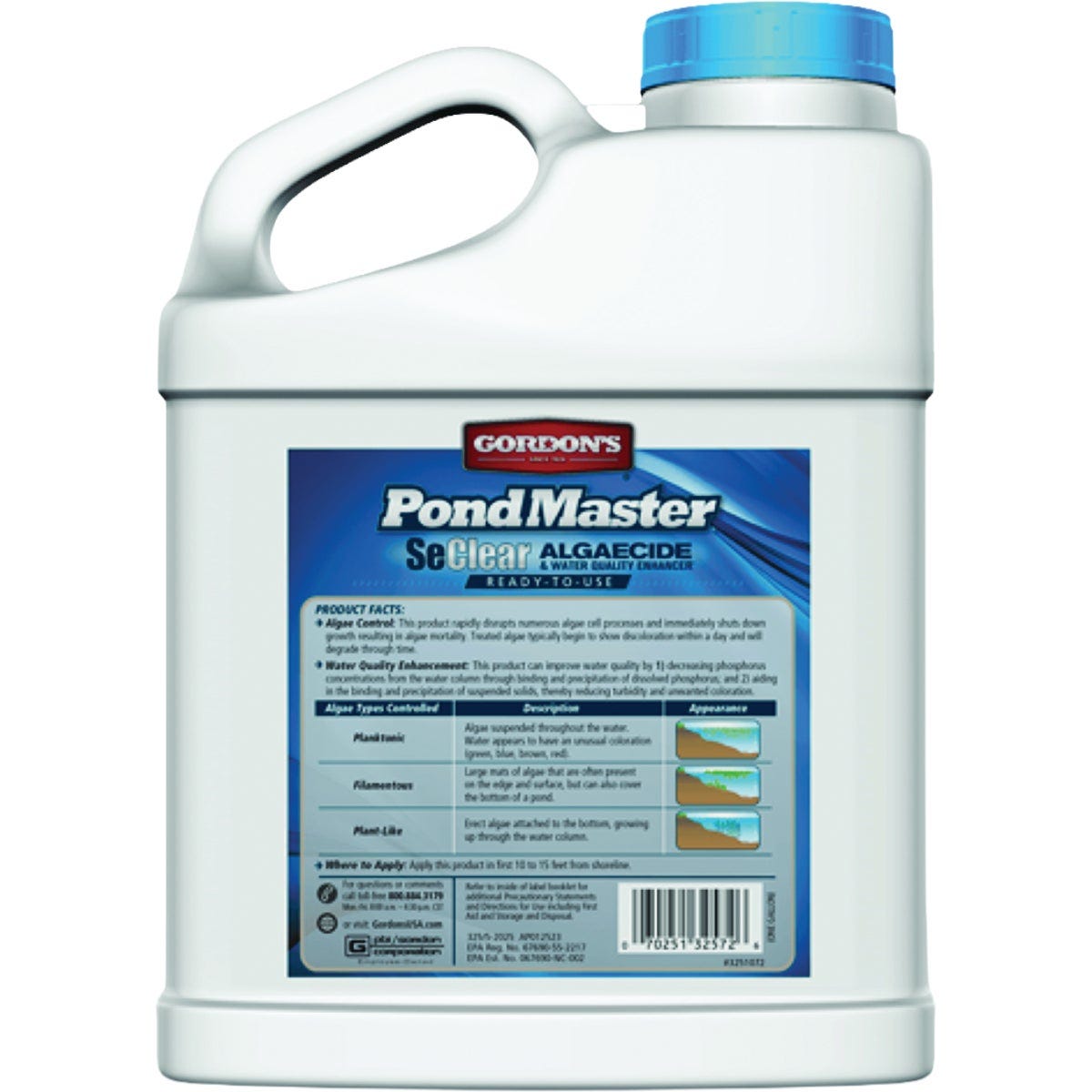 Gordon's PondMaster SeClear 1 Gal. Concentrate Algaecide & Water Quality Enhancer - photo 2 Gordon's PondMaster SeClear 1 Gal. Concentrate Algaecide & Water Quality Enhancer - photo 2