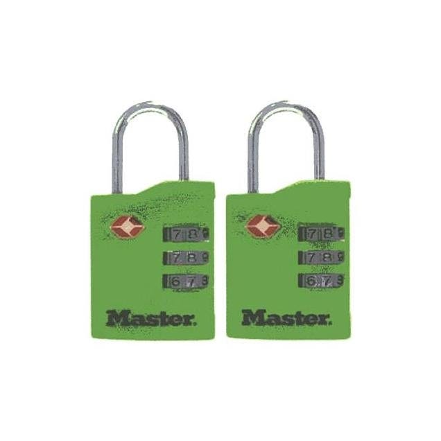 Master Lock 1-3/8 In. W Covered Brass Body Luggage Lock (2-Pack)