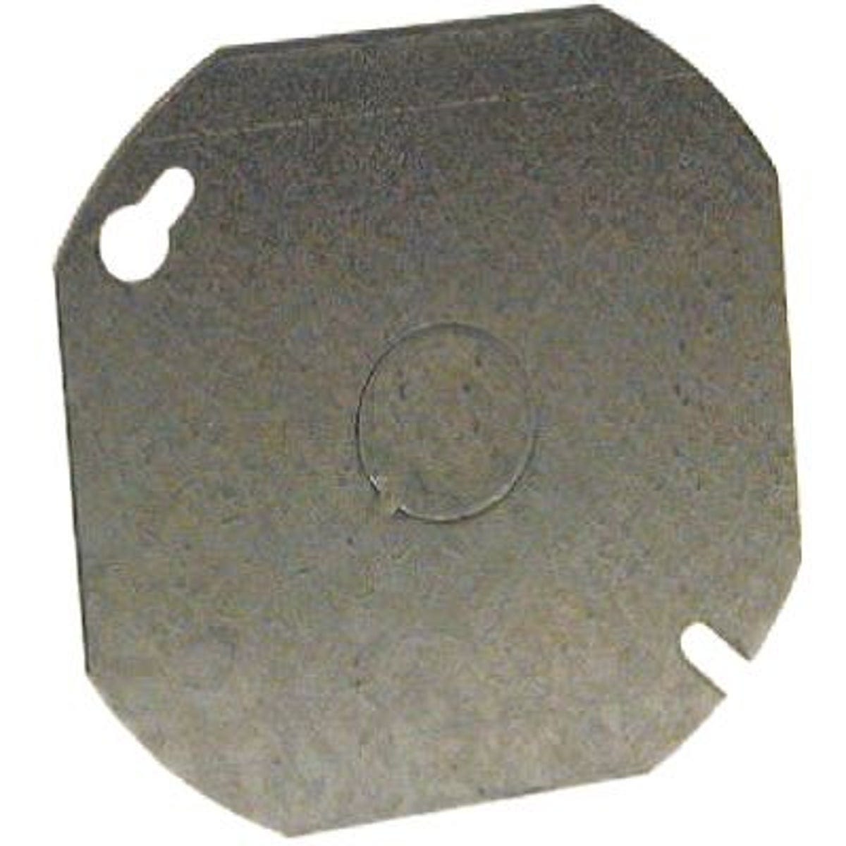 Raco Blank Flat Steel 4 In. 1/2 In. Knockout Octagon Box Cover