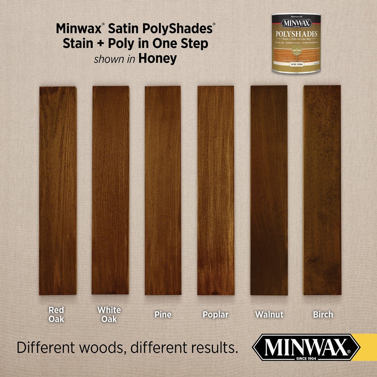 Minwax Polyshades 1/2 Pt. Satin Stain & Finish Polyurethane In 1-Step, Honey - photo 4