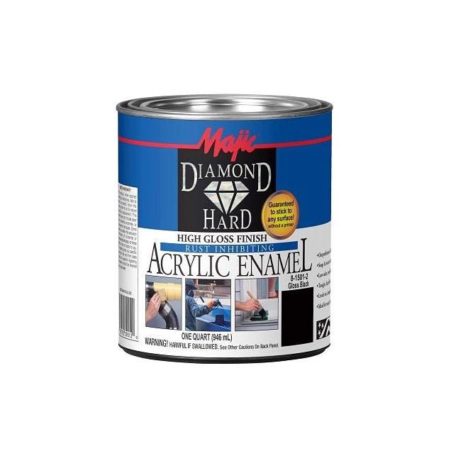 Majic Diamond Hard Acrylic Enamel, Gloss Black, 1 Qt.