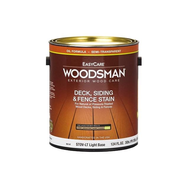 EasyCare Woodsman 1 Gal. Oil Base Deck & Siding Stain, Semi-Transparent Light Base EasyCare Woodsman 1 Gal. Oil Base Deck & Siding Stain, Semi-Transparent Light Base