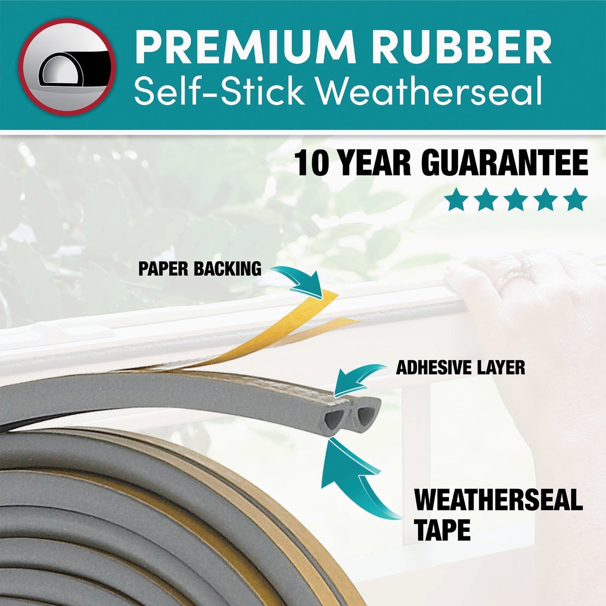 Frost King 17 Ft. x 5/16 In. Grey Rubber Weatherstrip - photo 5