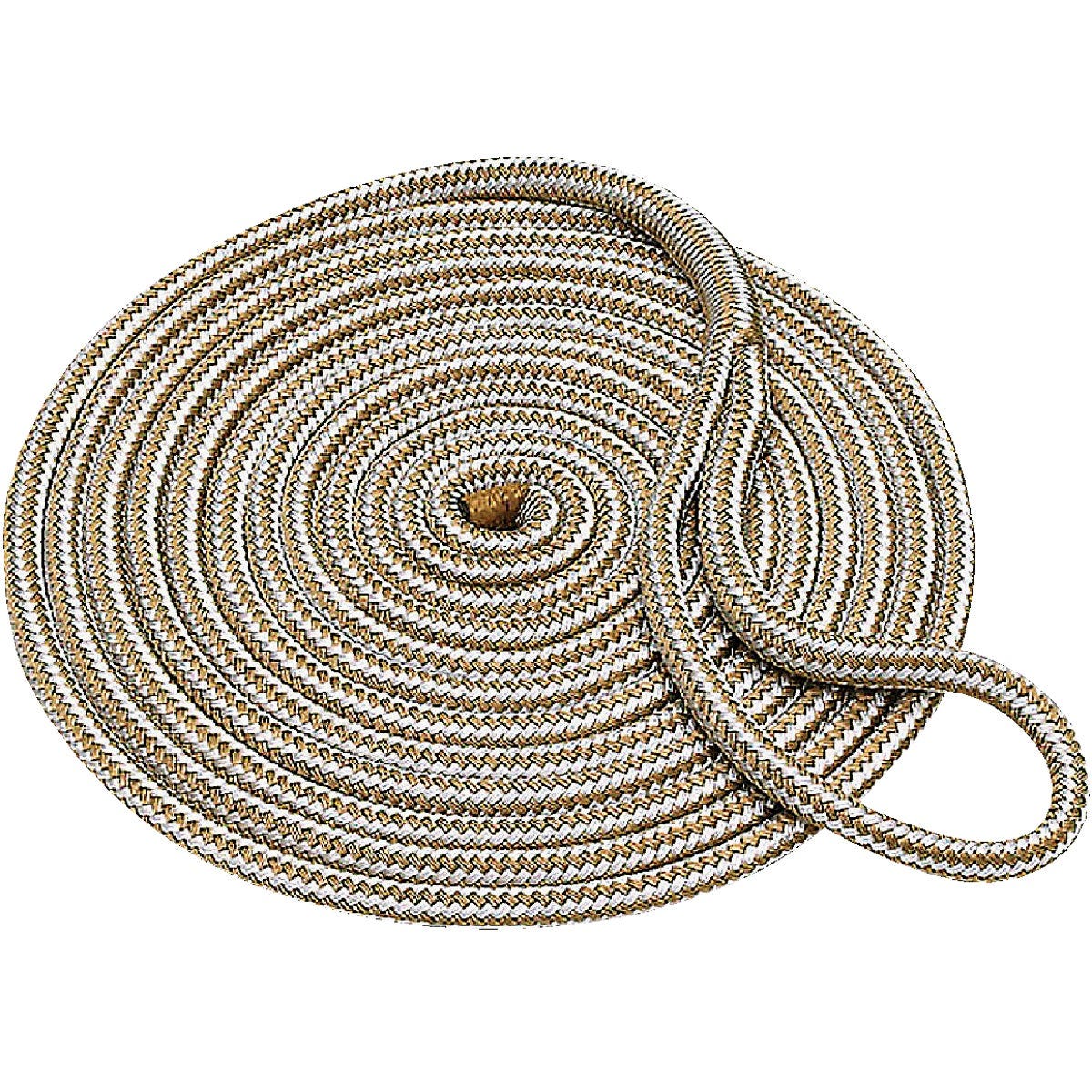 Seachoice 3/8 In. x 15 Ft. Gold Double Braid Nylon Dock Line Seachoice 3/8 In. x 15 Ft. Gold Double Braid Nylon Dock Line