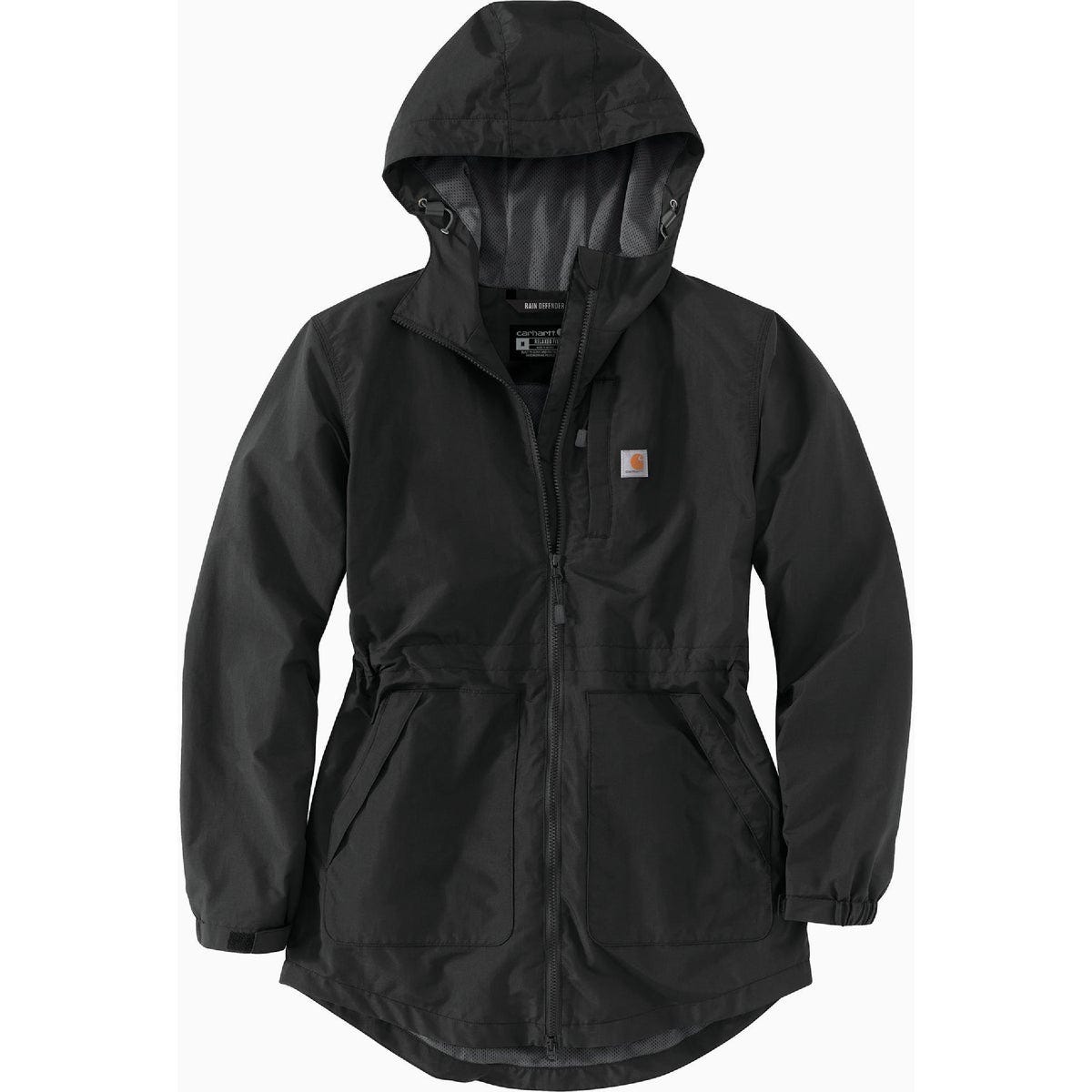 Carhartt Rain Defender Women's XS Regular Black Lightweight Coat, Relaxed Fit - photo 2