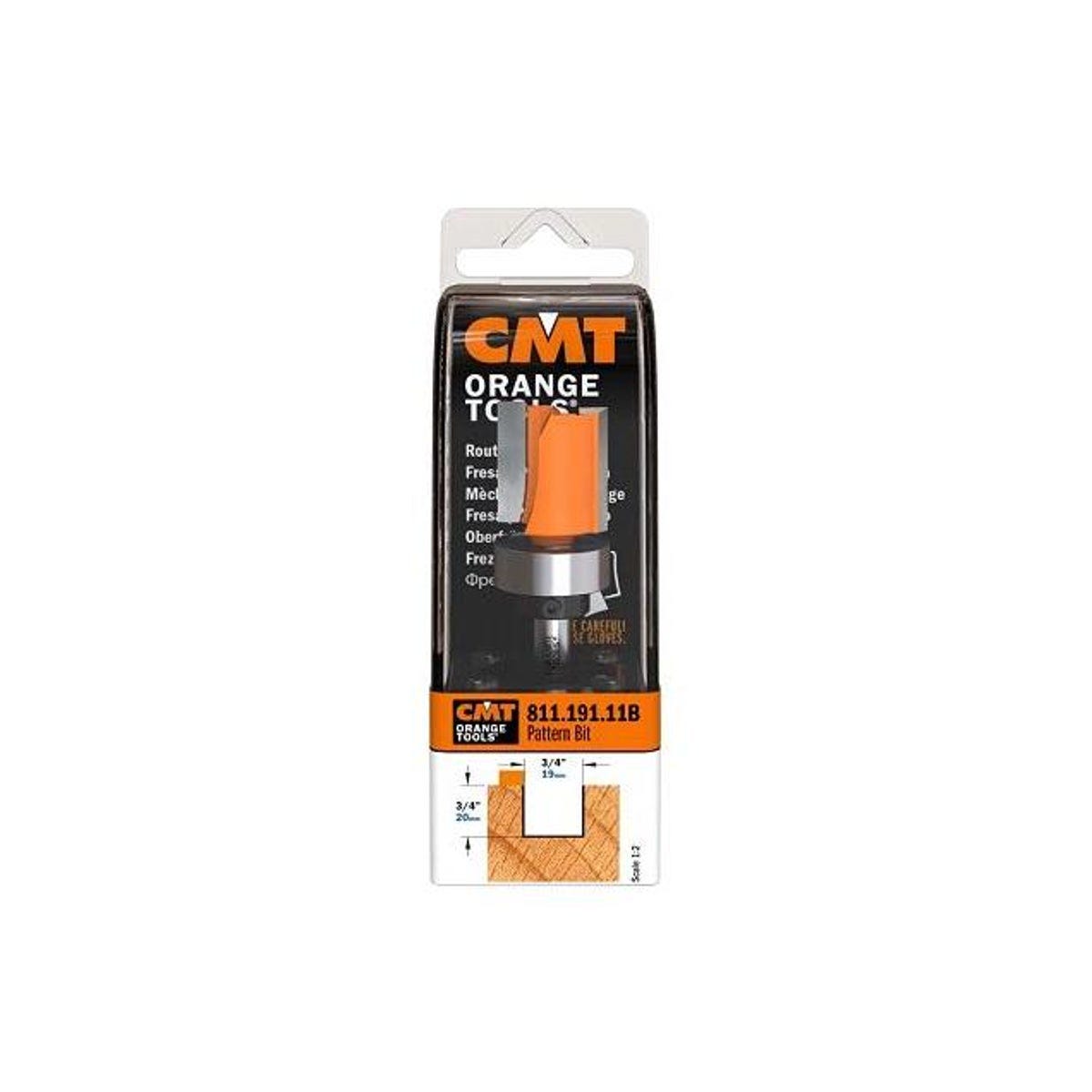 CMT Orange Tools 3/4 In. Dia. 1/4 In. Shank Pattern Router Bit - photo 2