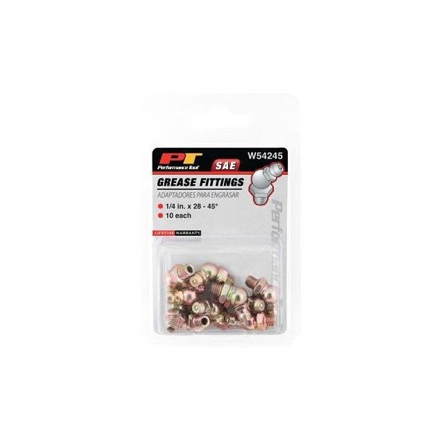 Performance Tool 45-Degree 1/4 In. x 28 Grease Gun Fitting (10-Pack) - photo 3