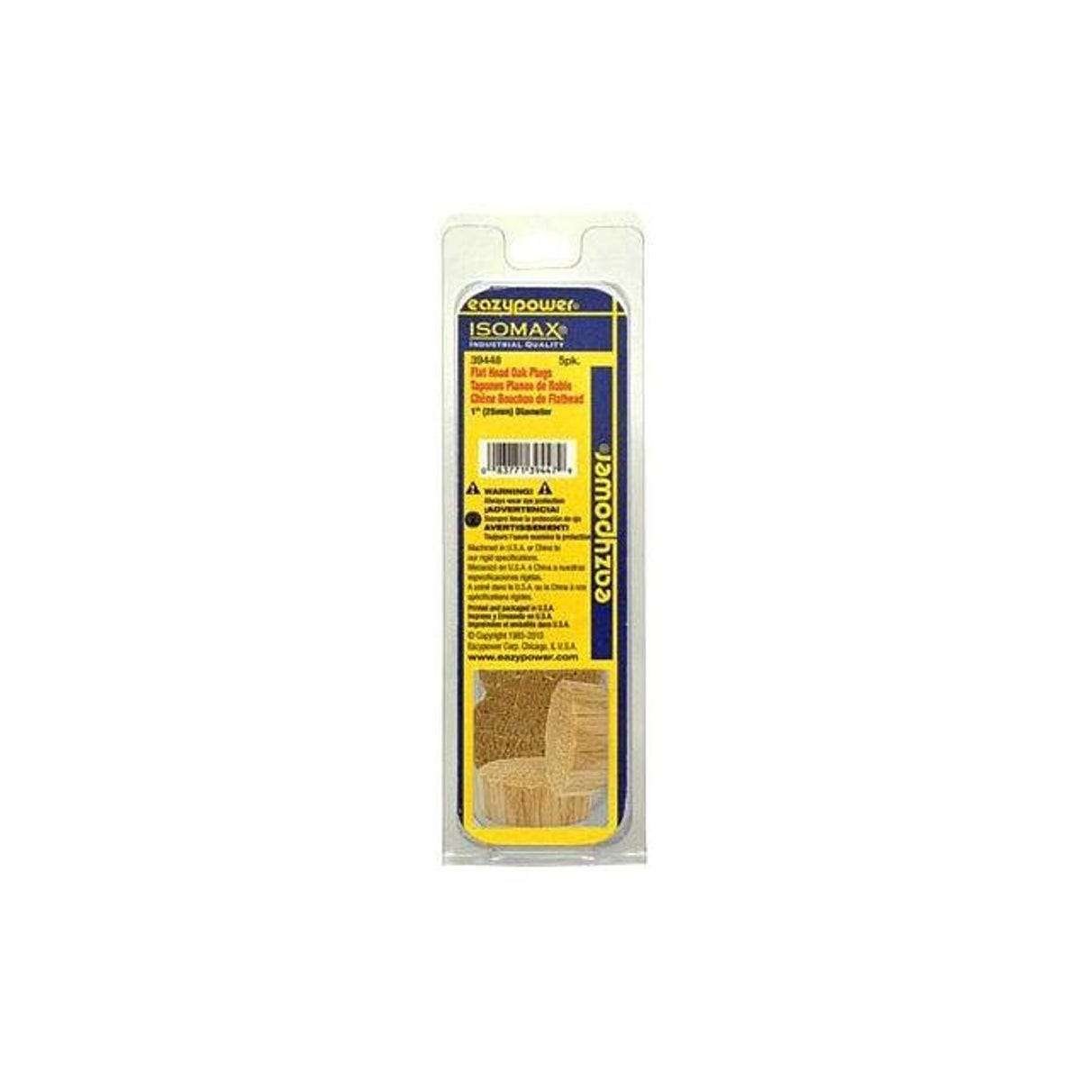 Eazypower 1 In. 5-Pack Flat Head Oak Isomax Dowel Plug Eazypower 1 In. 5-Pack Flat Head Oak Isomax Dowel Plug