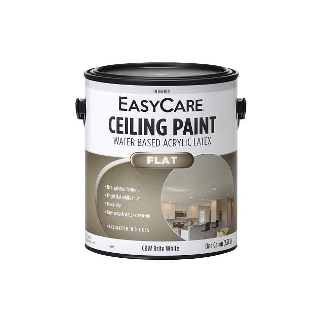 EasyCare 1 Gal. Flat Latex Ceiling Paint, Brite White EasyCare 1 Gal. Flat Latex Ceiling Paint, Brite White