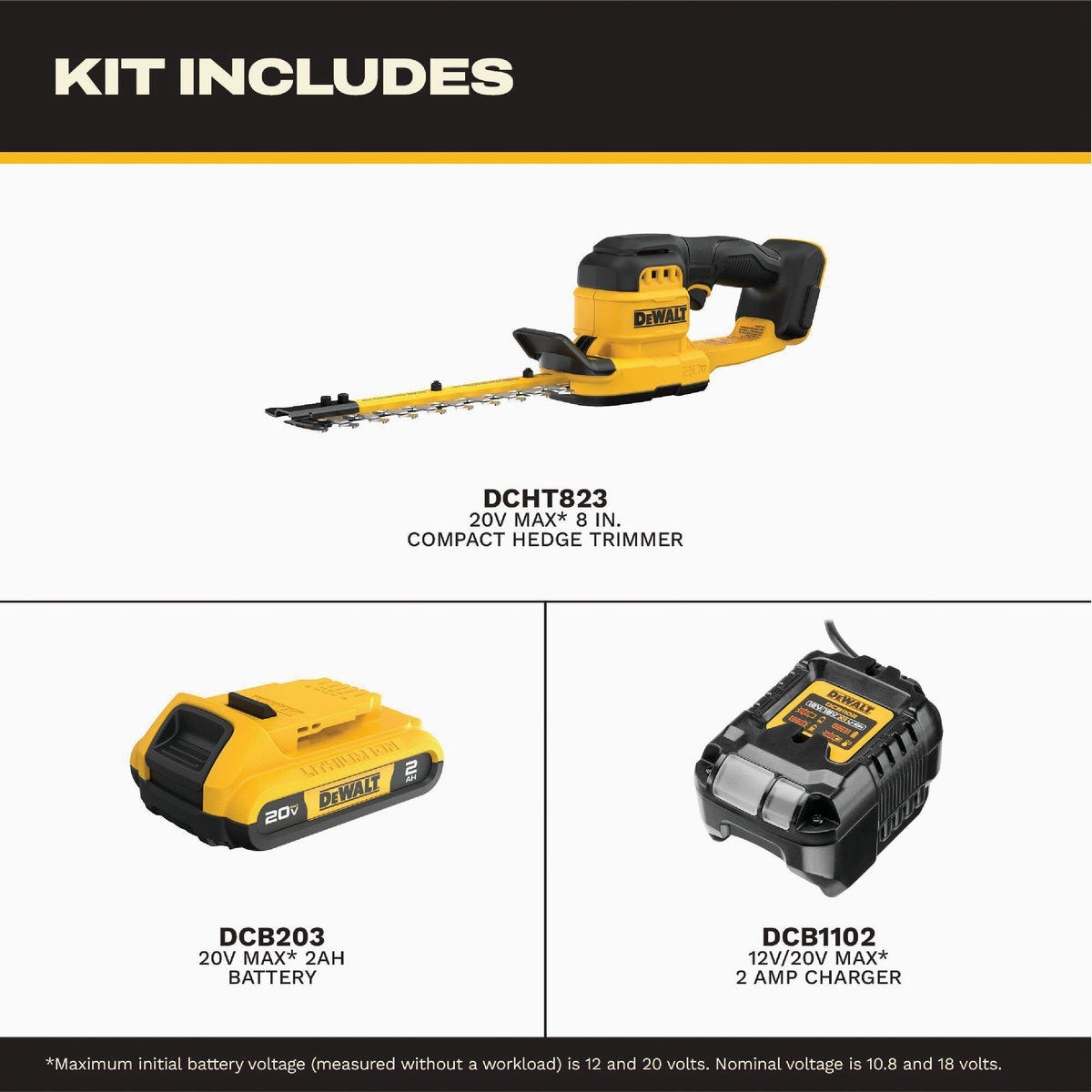 Dewalt 8 In. Compact Hedge Trimmer Kit - photo 2 Dewalt 8 In. Compact Hedge Trimmer Kit - photo 2