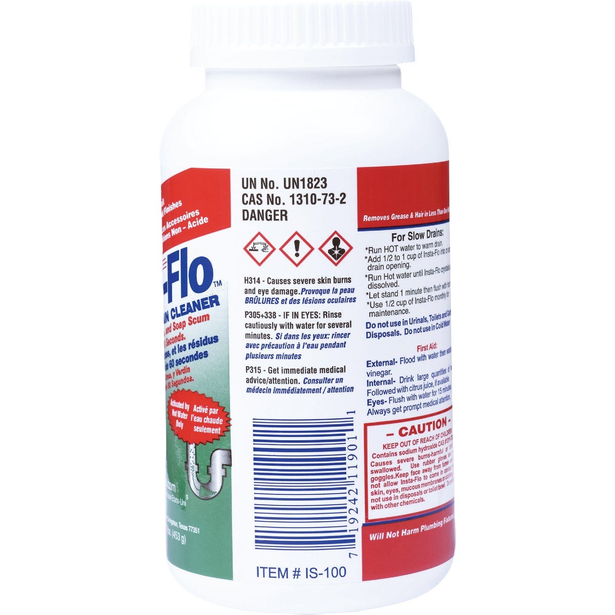 Insta-Flo 1 Lb. Crystal Drain Cleaner - photo 2