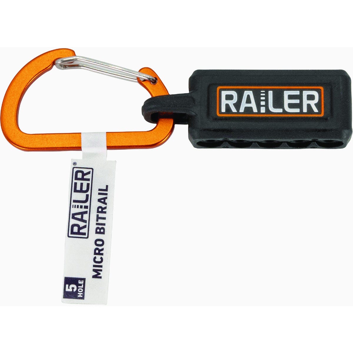 Railer 5-Hole Micro Bitrail Black Bit Holder Storage Organizer with Carabiner - photo 3