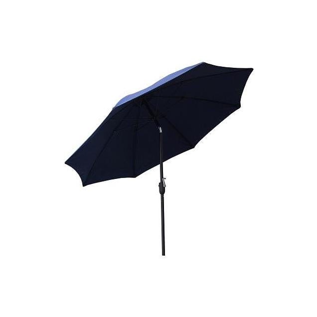 Four Seasons Courtyard 9 Ft. Aluminum Tilt/Crank Navy Canopy Patio Umbrella