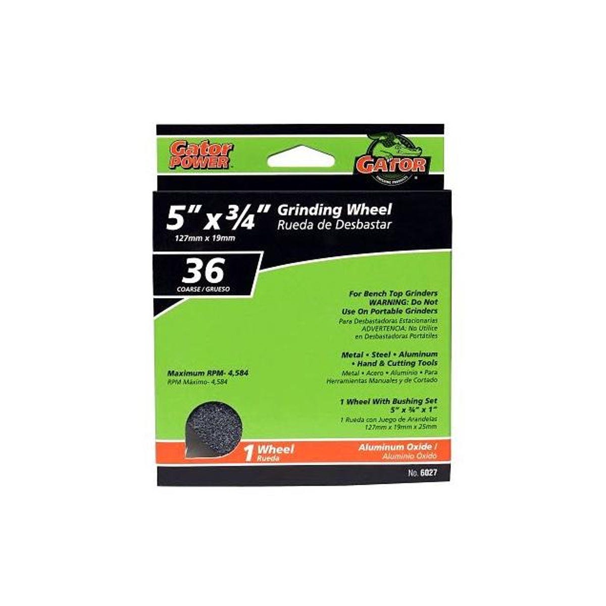 Gator 5 In. x 3/4 In. x 1 In. Coarse Grinding Wheel Gator 5 In. x 3/4 In. x 1 In. Coarse Grinding Wheel