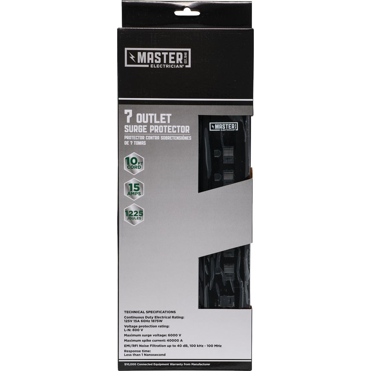 Do it Best 7-Outlet 1060J Black Surge Protector with 10 Ft. Cord Do it Best 7-Outlet 1060J Black Surge Protector with 10 Ft. Cord