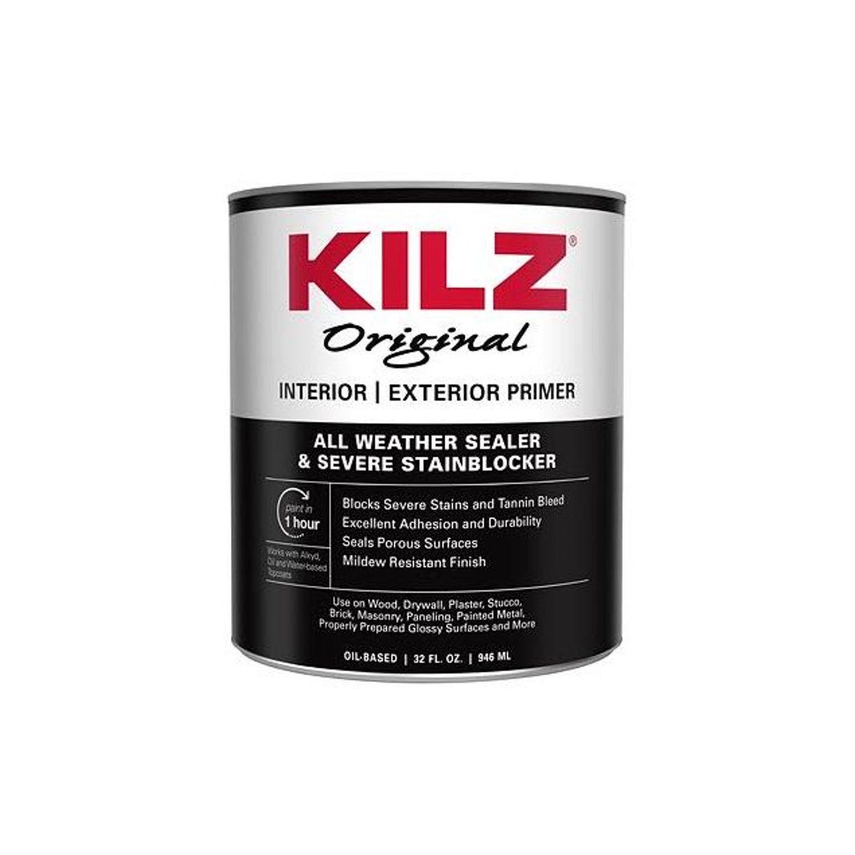 Kilz 1 Qt. Interior/Exterior Oil Primer, Sealer & Stain Blocker Kilz 1 Qt. Interior/Exterior Oil Primer, Sealer & Stain Blocker