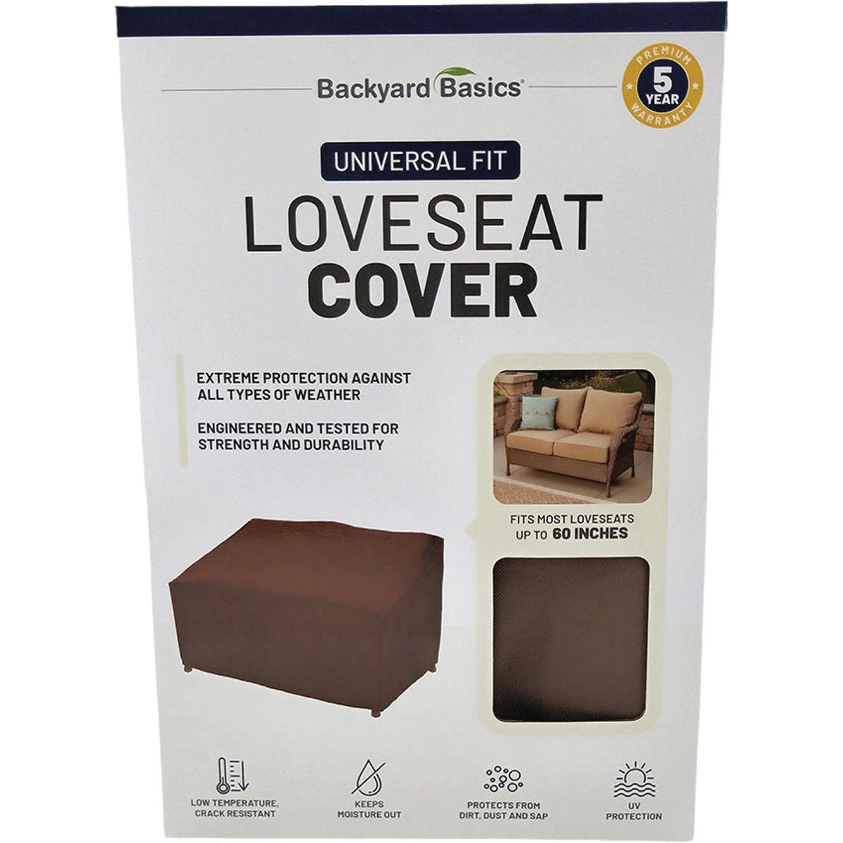 Backyard Basics 60 In. Premium Loveseat Cover Backyard Basics 60 In. Premium Loveseat Cover