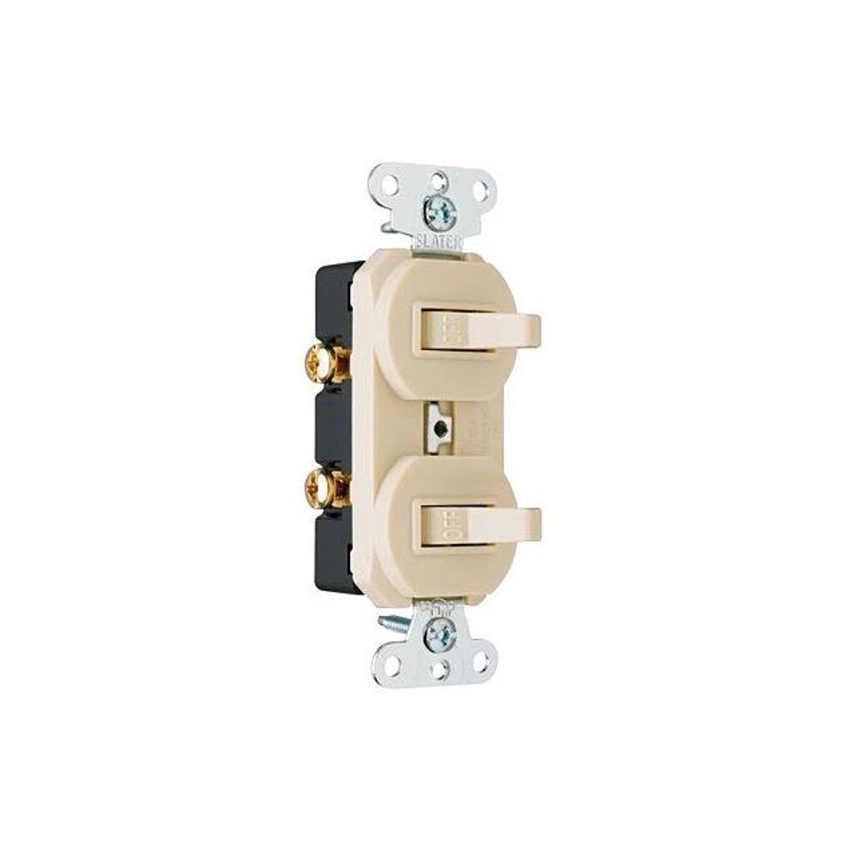 Legrand Pass & Seymour Single Pole Ivory Combo Switch (2-Pack)