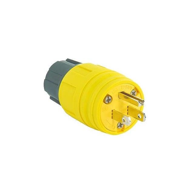 Legrand Pass & Seymour 15A 125V 2-Pole Yellow Watertight Plug
