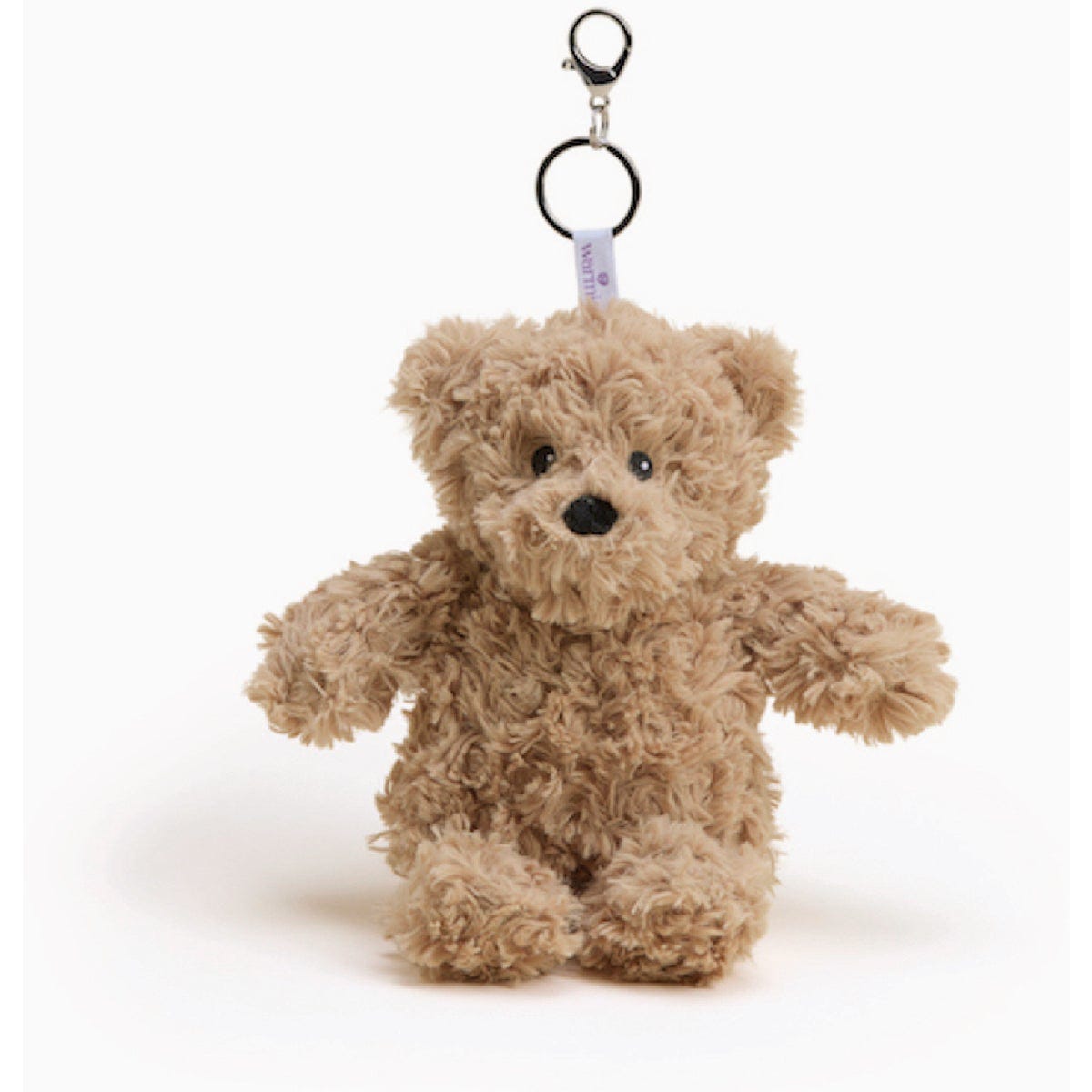 Brown Curly Bear Warmies Bag Charm