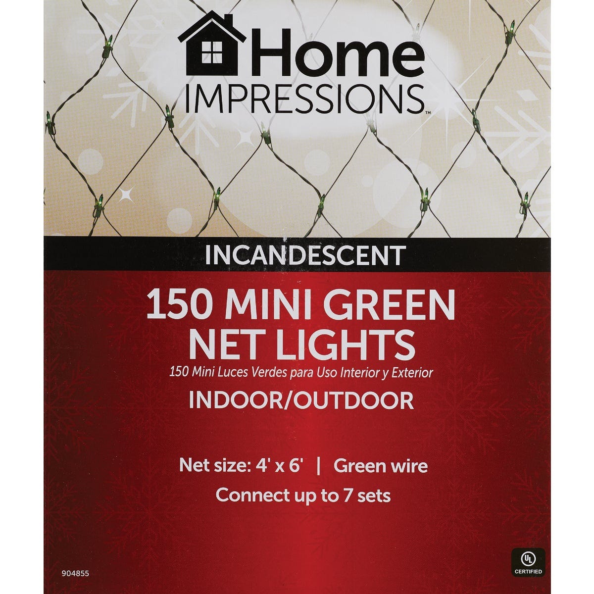 Home Impressions Green 150-Bulb Mini Incandescent 4 Ft. x 6 Ft. Heavy-Duty Net Light Set - photo 2 Home Impressions Green 150-Bulb Mini Incandescent 4 Ft. x 6 Ft. Heavy-Duty Net Light Set - photo 2