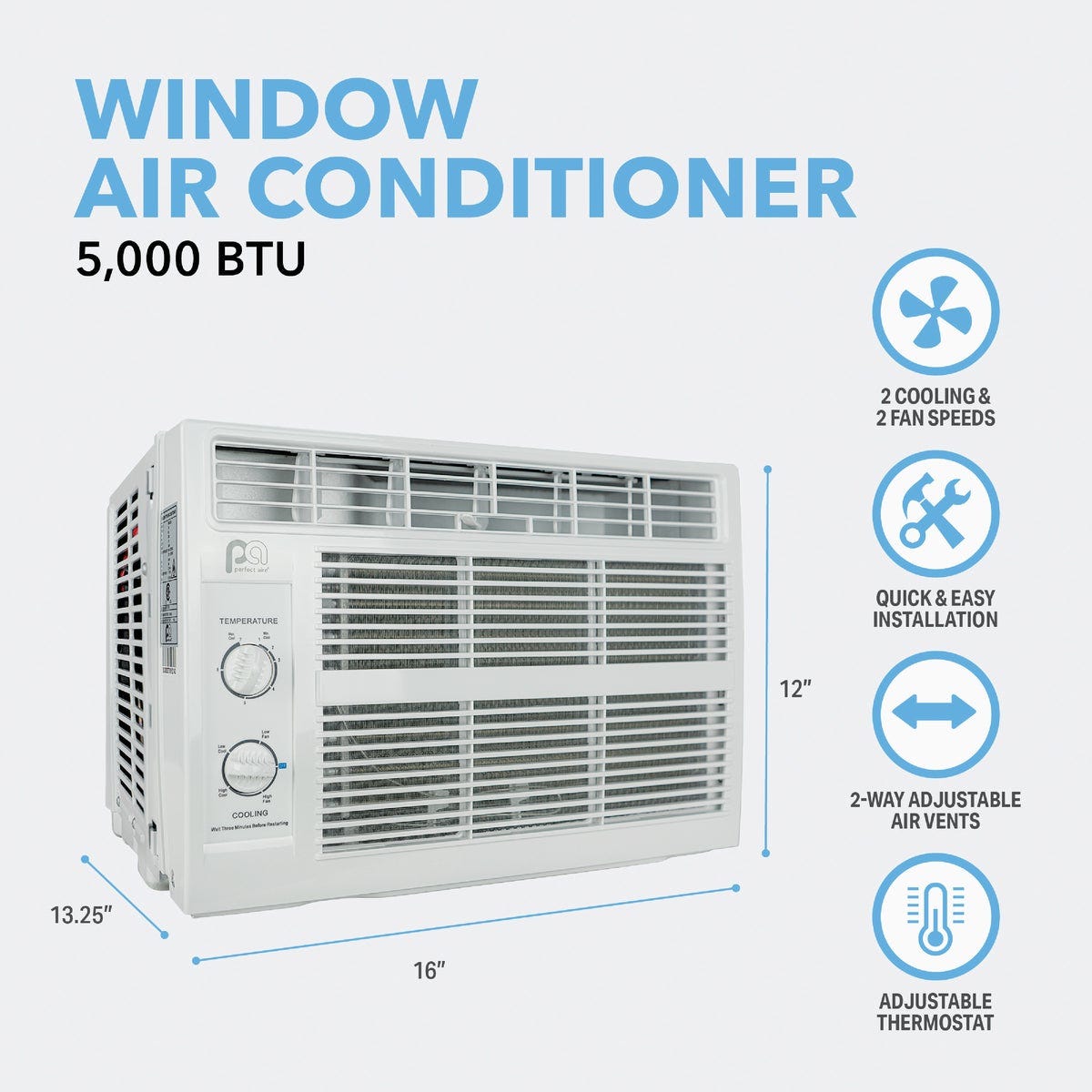 Perfect Aire 5000 BTU 150 Sq. Ft. Window Air Conditioner - photo 6