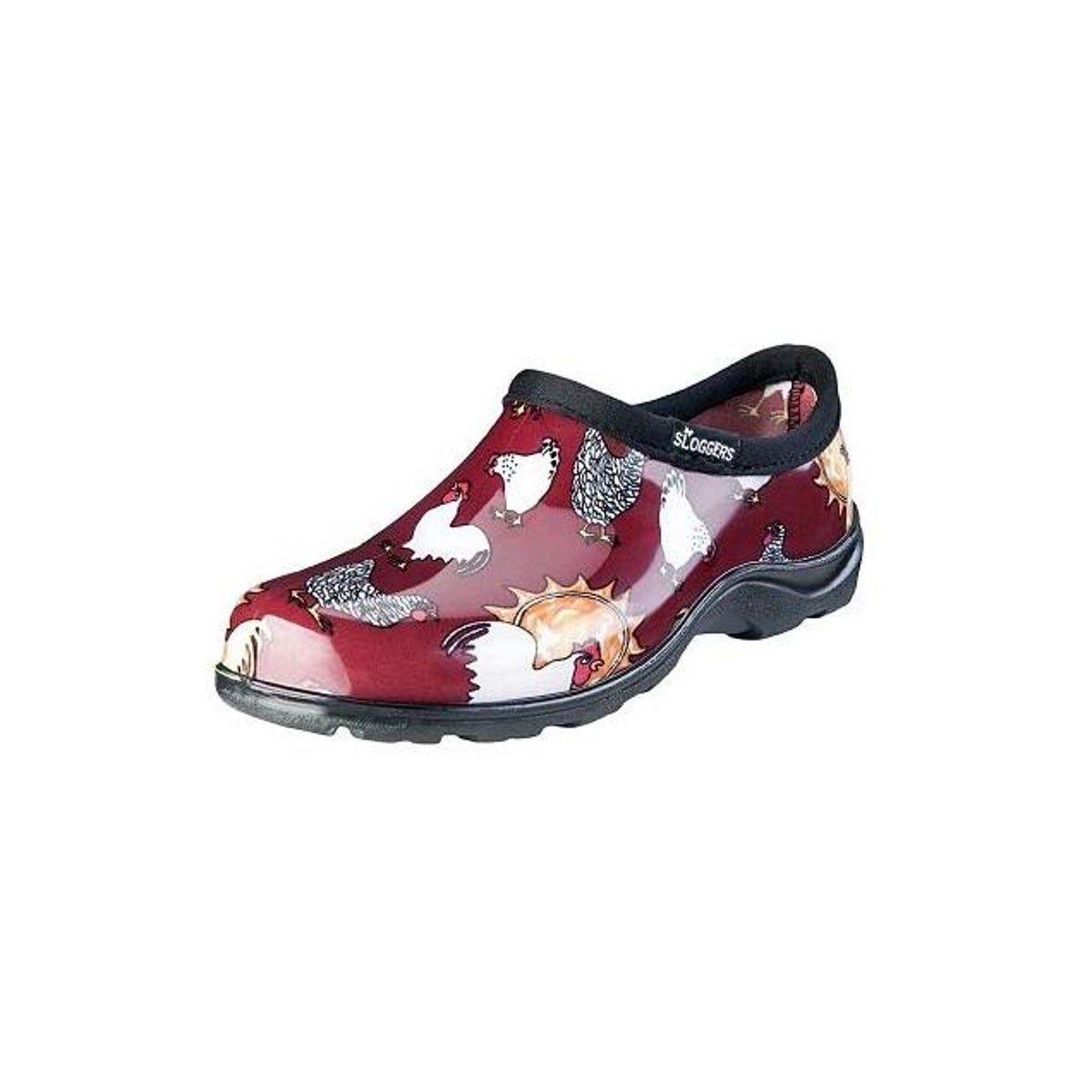 Sloggers Women's Size 8 Chicken Barn Red Waterproof Garden Shoe