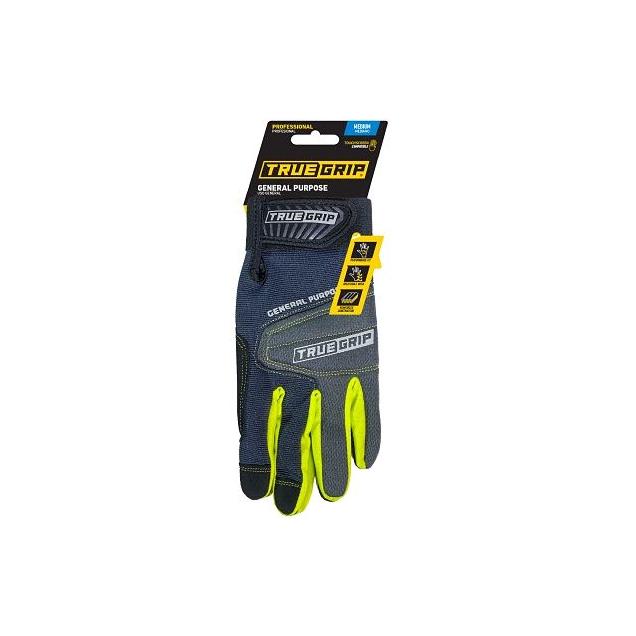 True Grip Men's Medium Blue General Purpose Work Gloves