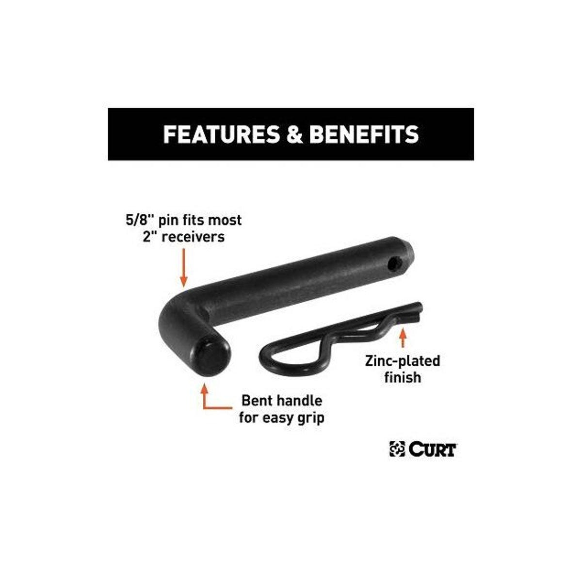 Curt 5/8 In. Black Hitch Pin, 2 In. Receiver - photo 2 Curt 5/8 In. Black Hitch Pin, 2 In. Receiver - photo 2