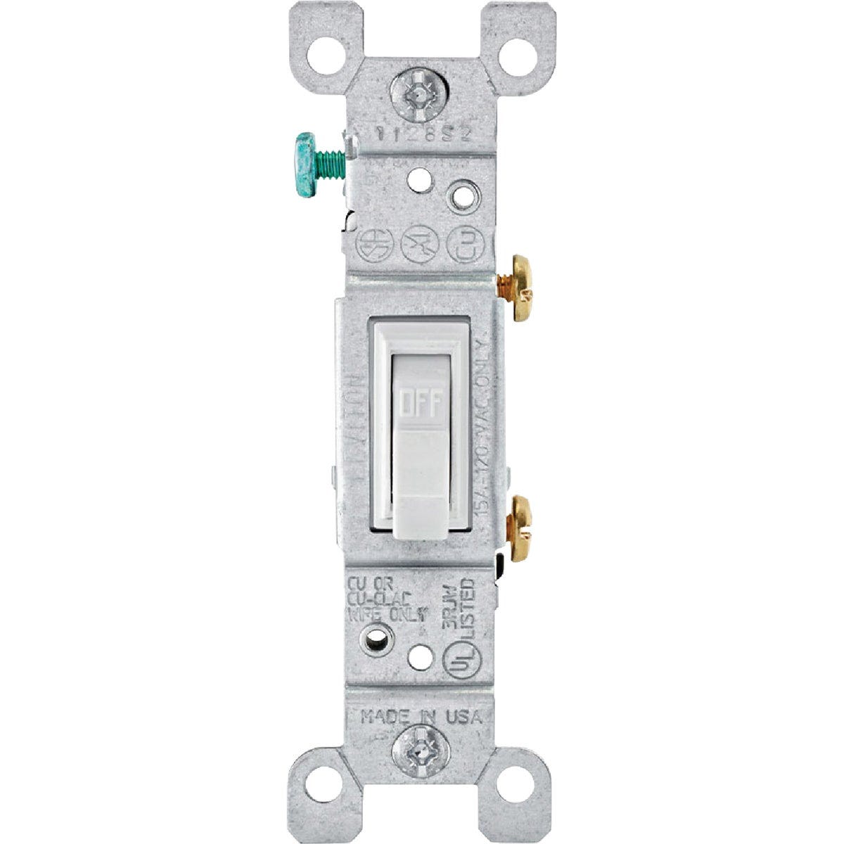 Leviton Residential Grade 15 Amp Toggle Single Pole Grounded Switch, White, (10-Pack) - photo 4 Leviton Residential Grade 15 Amp Toggle Single Pole Grounded Switch, White, (10-Pack) - photo 4