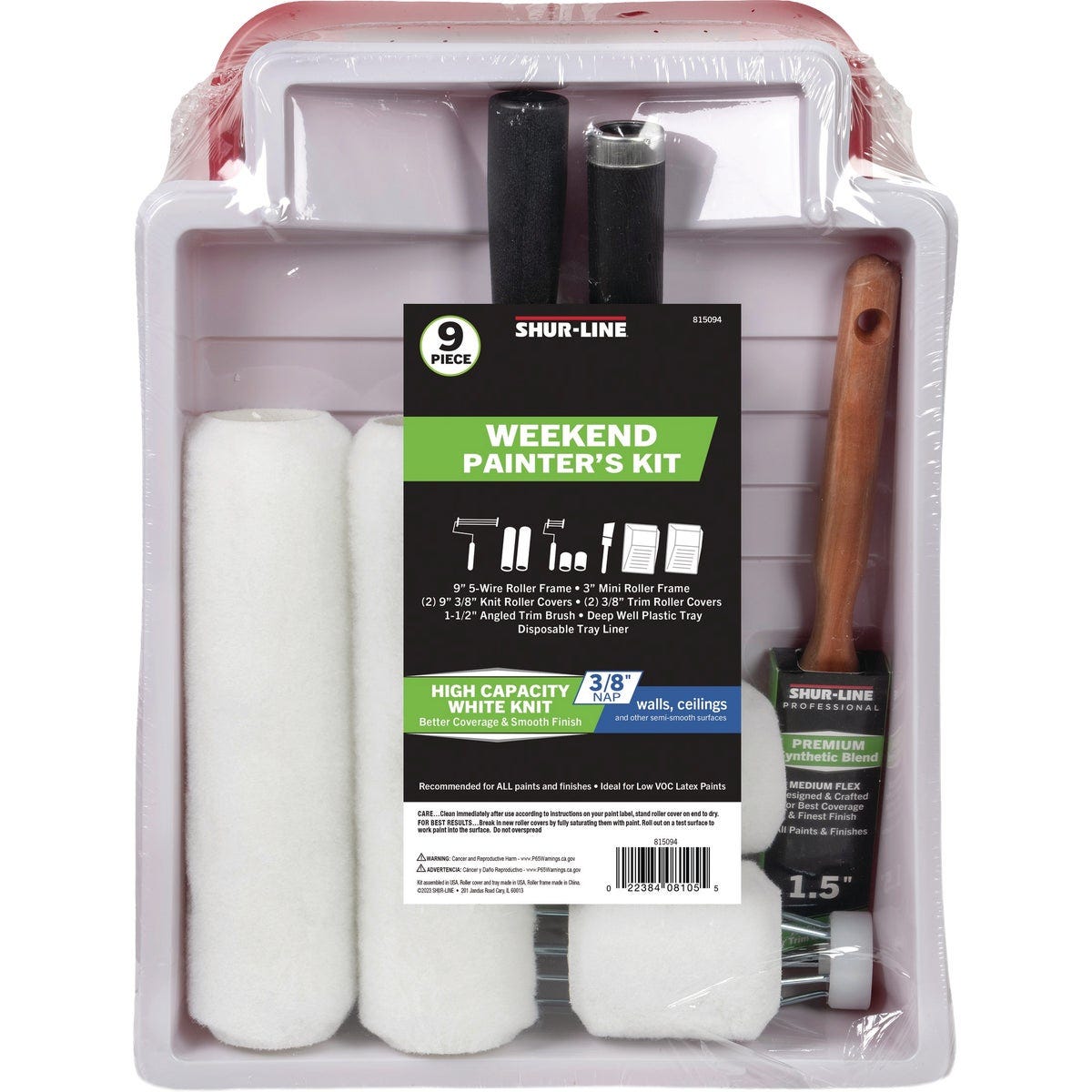 Shur-Line Weekend Painter's Kit Roller and Tray Set (9-Piece) - photo 2 Shur-Line Weekend Painter's Kit Roller and Tray Set (9-Piece) - photo 2
