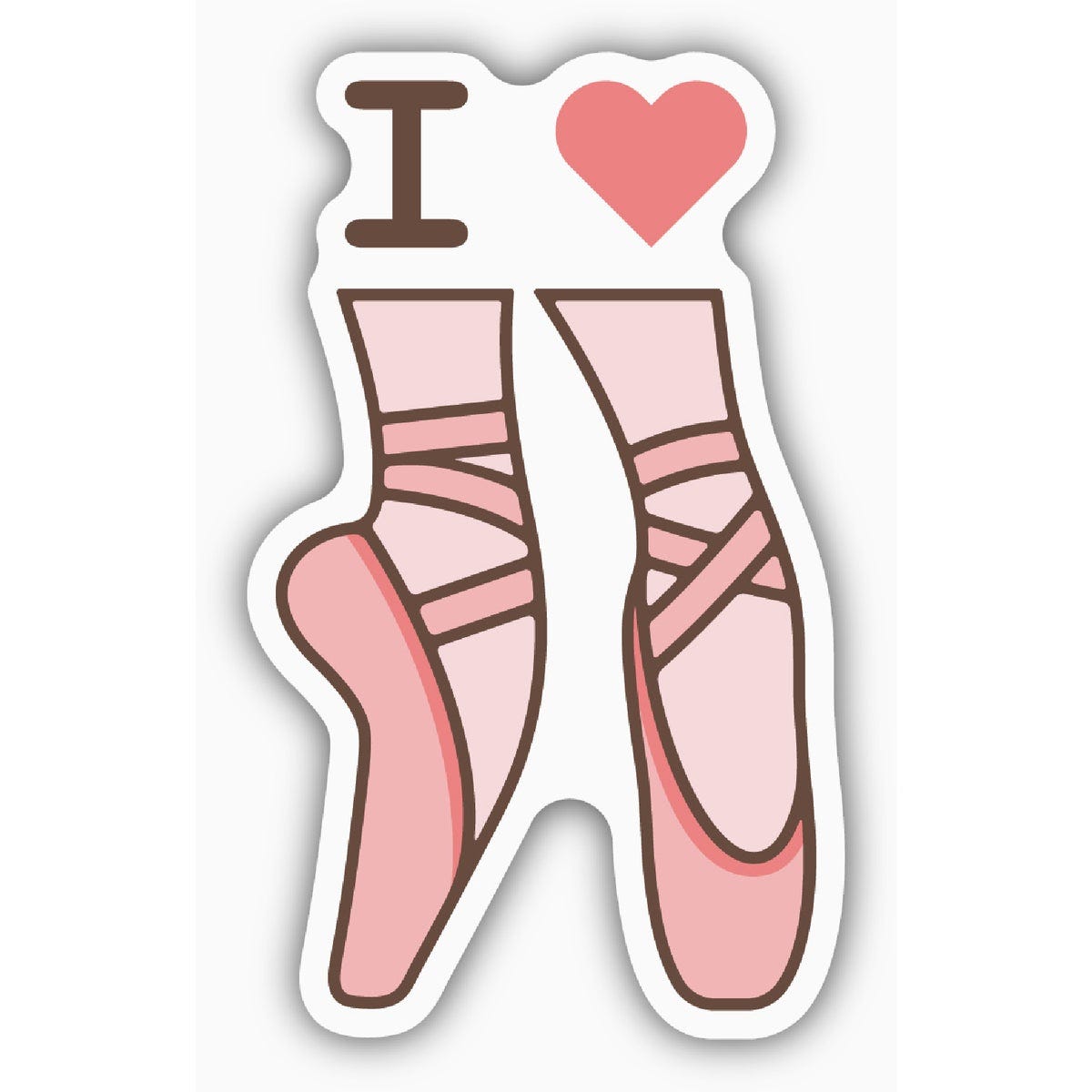 Stickers Northwest I Love Ballet Feet Sticker Stickers Northwest I Love Ballet Feet Sticker