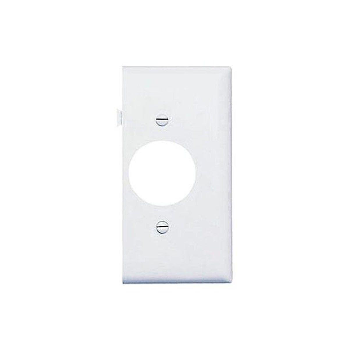 Legrand Pass & Seymour White Single-Outlet End Section Nylon Wall Plate