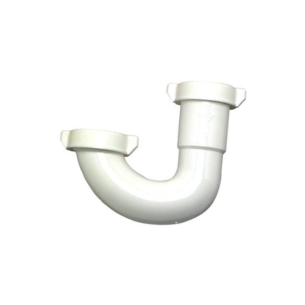 1-1/4 In. to 1-1/2 In. White Plastic Lavatory/Kitchen Drain J Bend