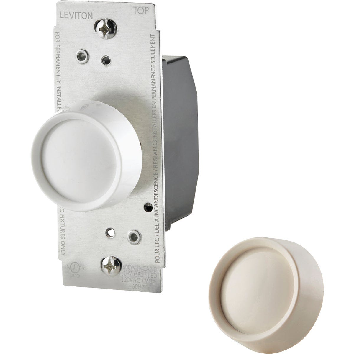Leviton White/Light Almond Universal Turn On-Off Rotary Dimmer Switch - photo 3