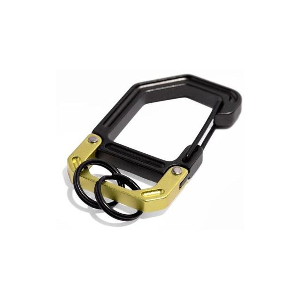 Hillman Apex Black/Gold Aluminum Carabiner Hook & Split Key Rings