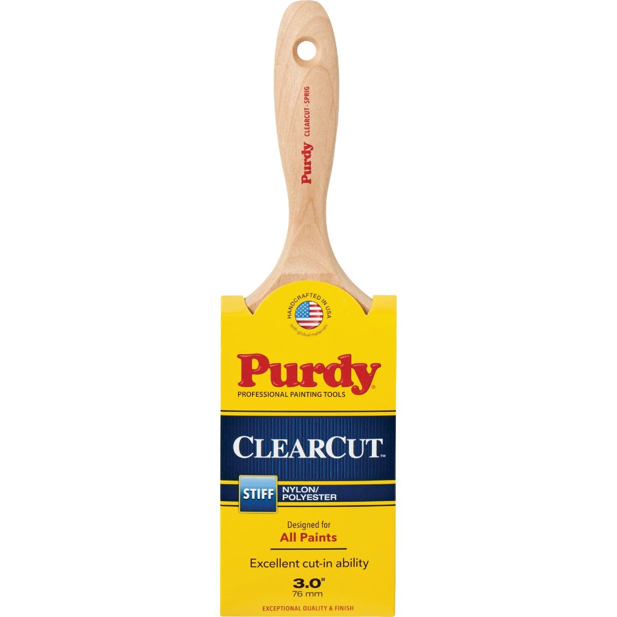 Purdy Clearcut Sprig 3 In. Flat Wall Stiff Paint Brush Purdy Clearcut Sprig 3 In. Flat Wall Stiff Paint Brush
