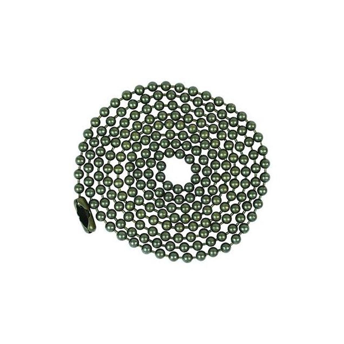 Jandorf 3 Ft. #6 Antique Brass Beaded Lamp Chain With Connector Jandorf 3 Ft. #6 Antique Brass Beaded Lamp Chain With Connector