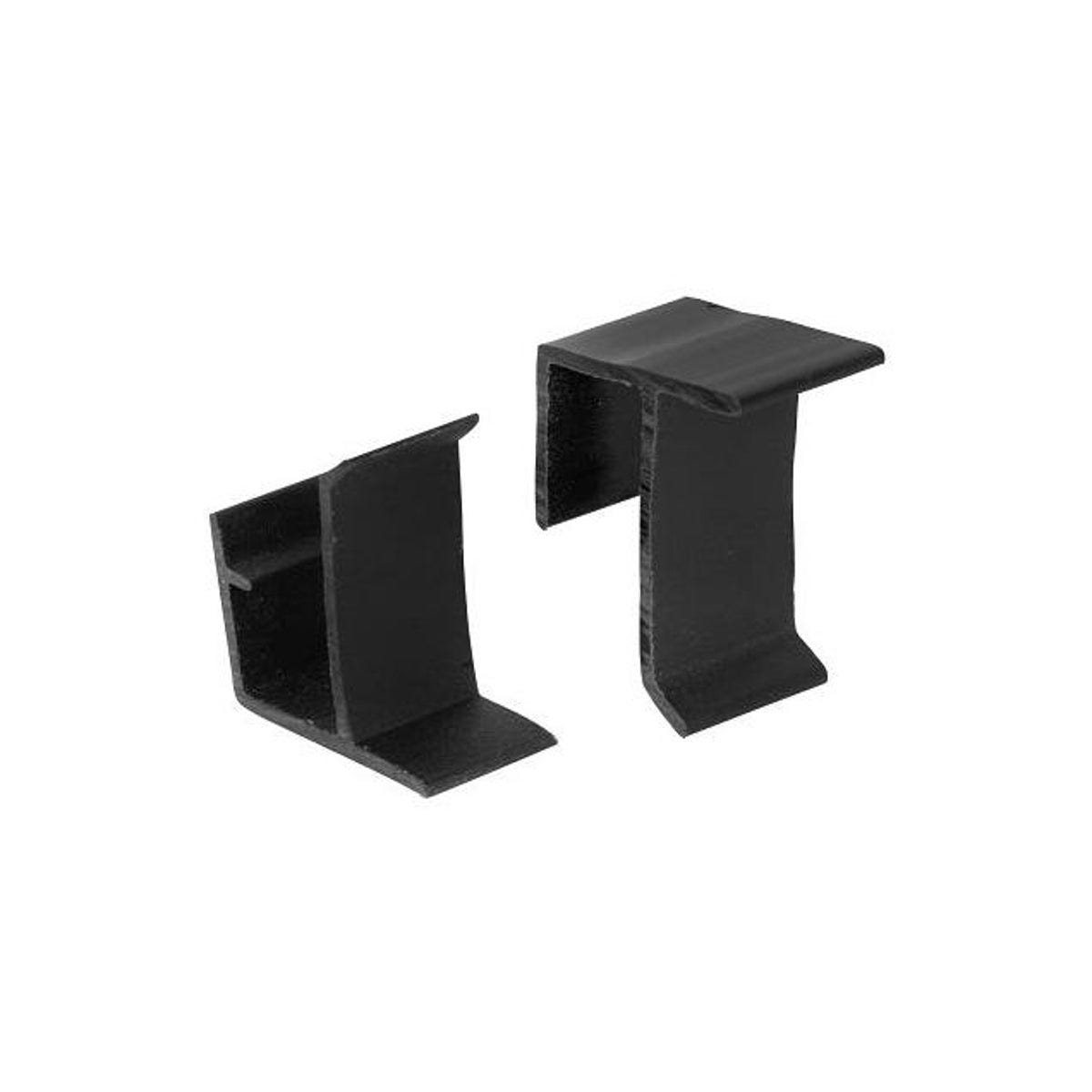 Prime-Line Black Vinyl Top & Bottom Window Screen Frame Holder (2-Pack)