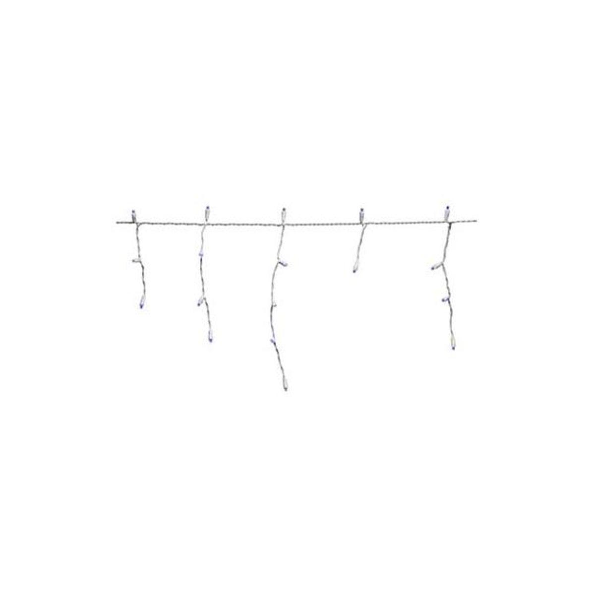 Holiday Wonderland Twinkling Blue 105-Bulb Micro Christmas LED Icicle Lights Set