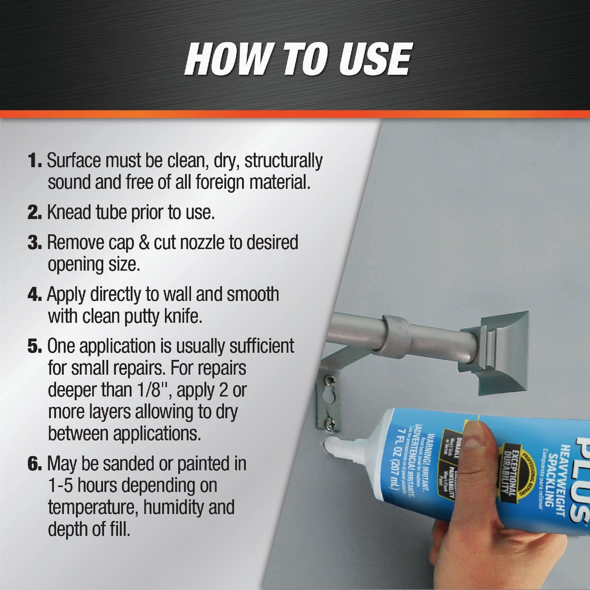 DAP ALEX PLUS 7 Oz. Professional Latex Spackling - photo 3 DAP ALEX PLUS 7 Oz. Professional Latex Spackling - photo 3