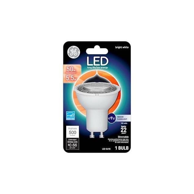 GE 5.5W 385 Lumens Bright White LED Floodlight Bulb GE 5.5W 385 Lumens Bright White LED Floodlight Bulb