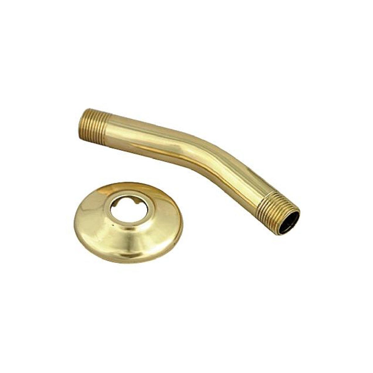 Master Plumber 1/2 In. Male Iron Pipe x 6 In. Brass Shower Arm & Flange